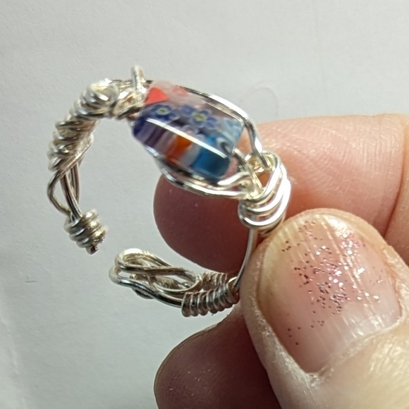 Colorful Wire Wrapped Ring - Picture 1 of 4